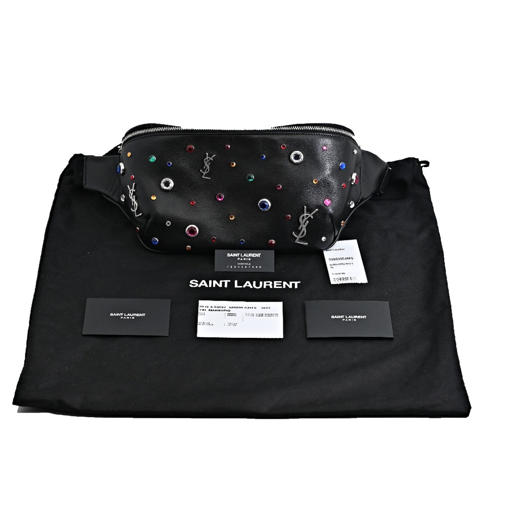 Saint Laurent Monogram Studded Leather Belt Bag - Picture 5 of 8